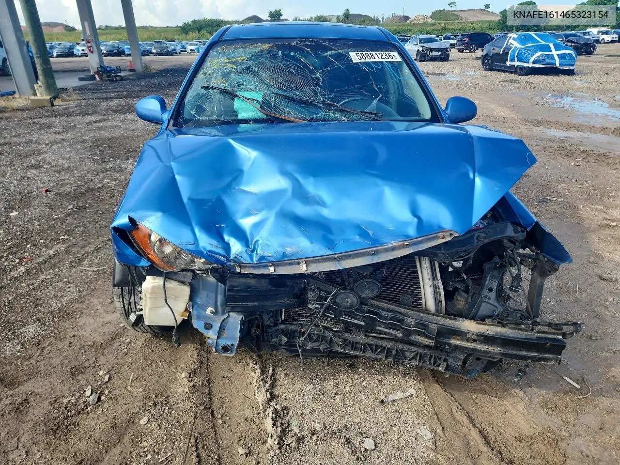 2006 Kia Spectra Spectra5 VIN: KNAFE161465323154 Lot: 58881236