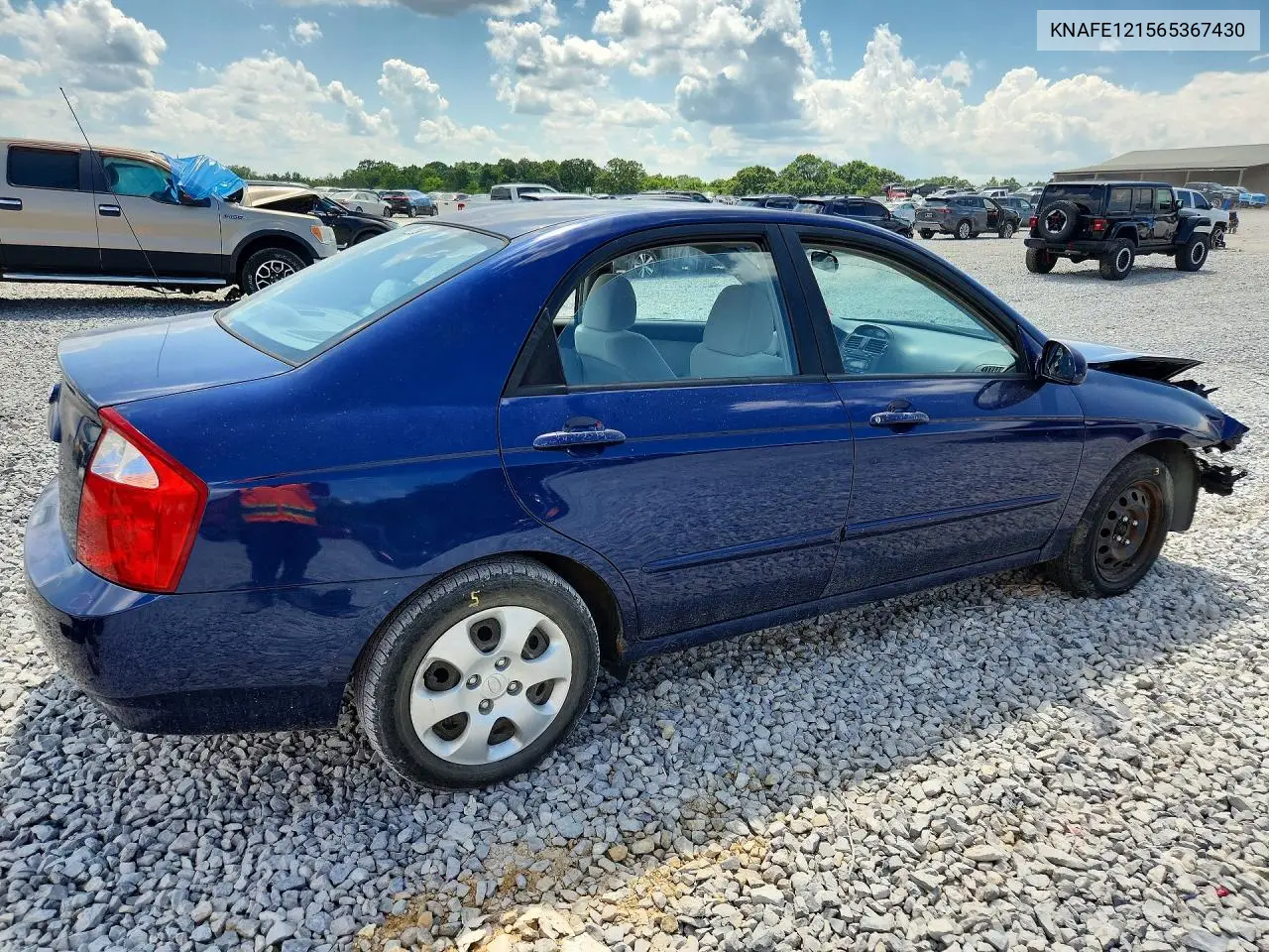2006 Kia Spectra Ex VIN: KNAFE121565367430 Lot: 59954456