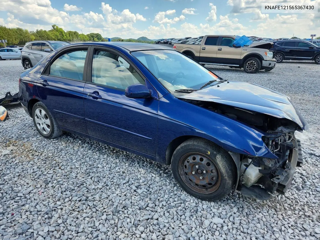 2006 Kia Spectra Ex VIN: KNAFE121565367430 Lot: 59954456