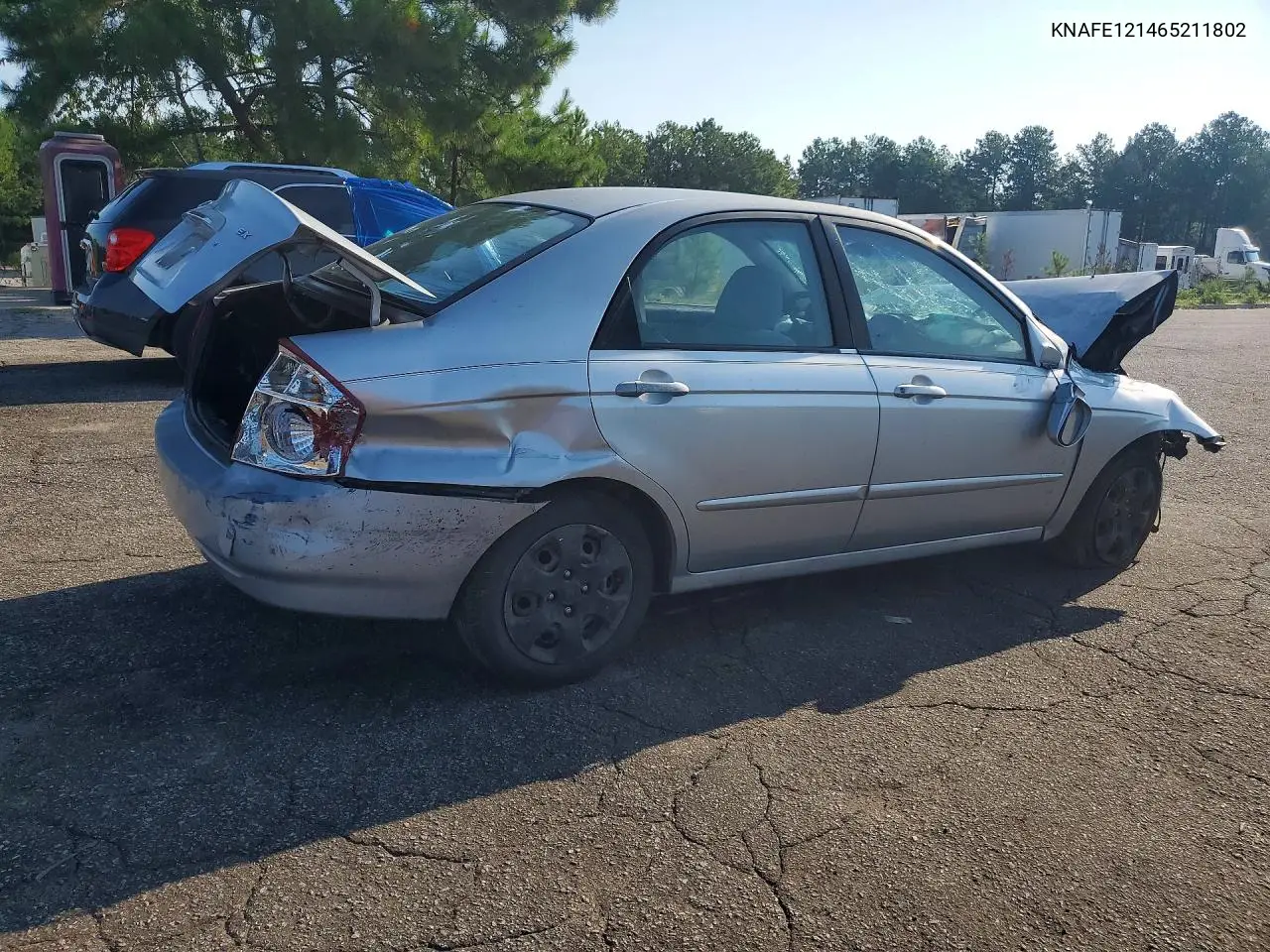 2006 Kia Spectra Ex VIN: KNAFE121465211802 Lot: 60174796