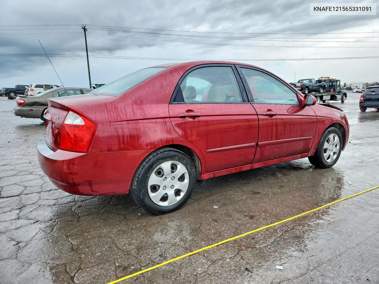 2006 Kia Spectra Lx VIN: KNAFE121565331091 Lot: 60489296
