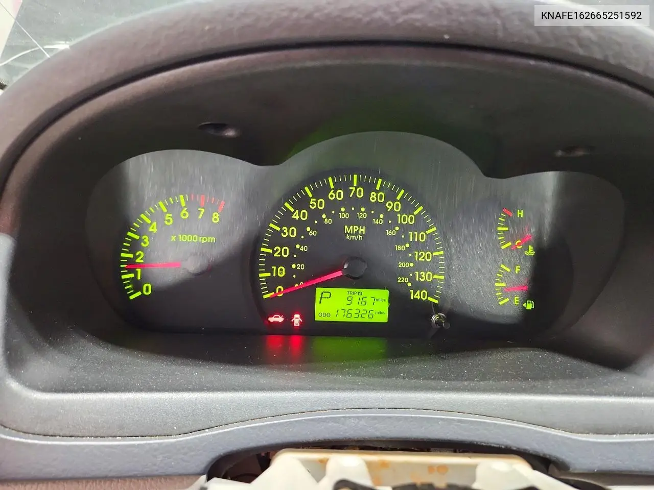 2006 Kia Spectra Spectra5 VIN: KNAFE162665251592 Lot: 61384886