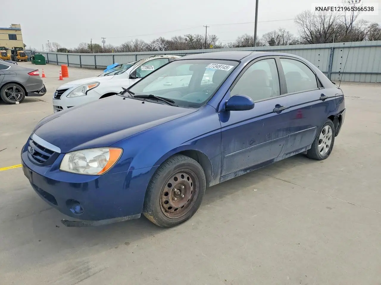 2006 Kia Spectra Lx VIN: KNAFE121965366538 Lot: 77349145