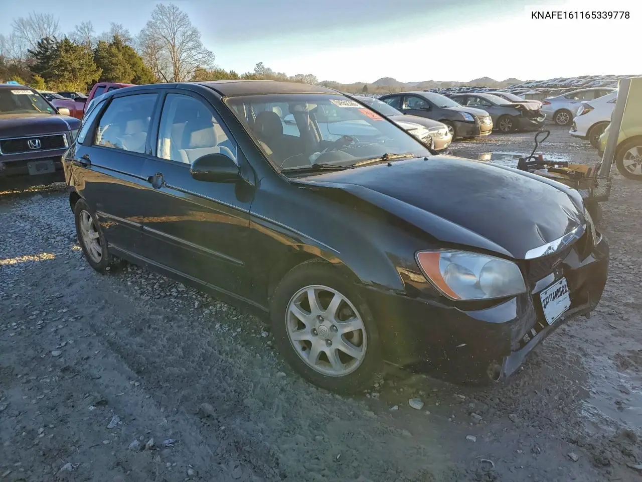 2006 Kia Spectra5 VIN: KNAFE161165339778 Lot: 94552385
