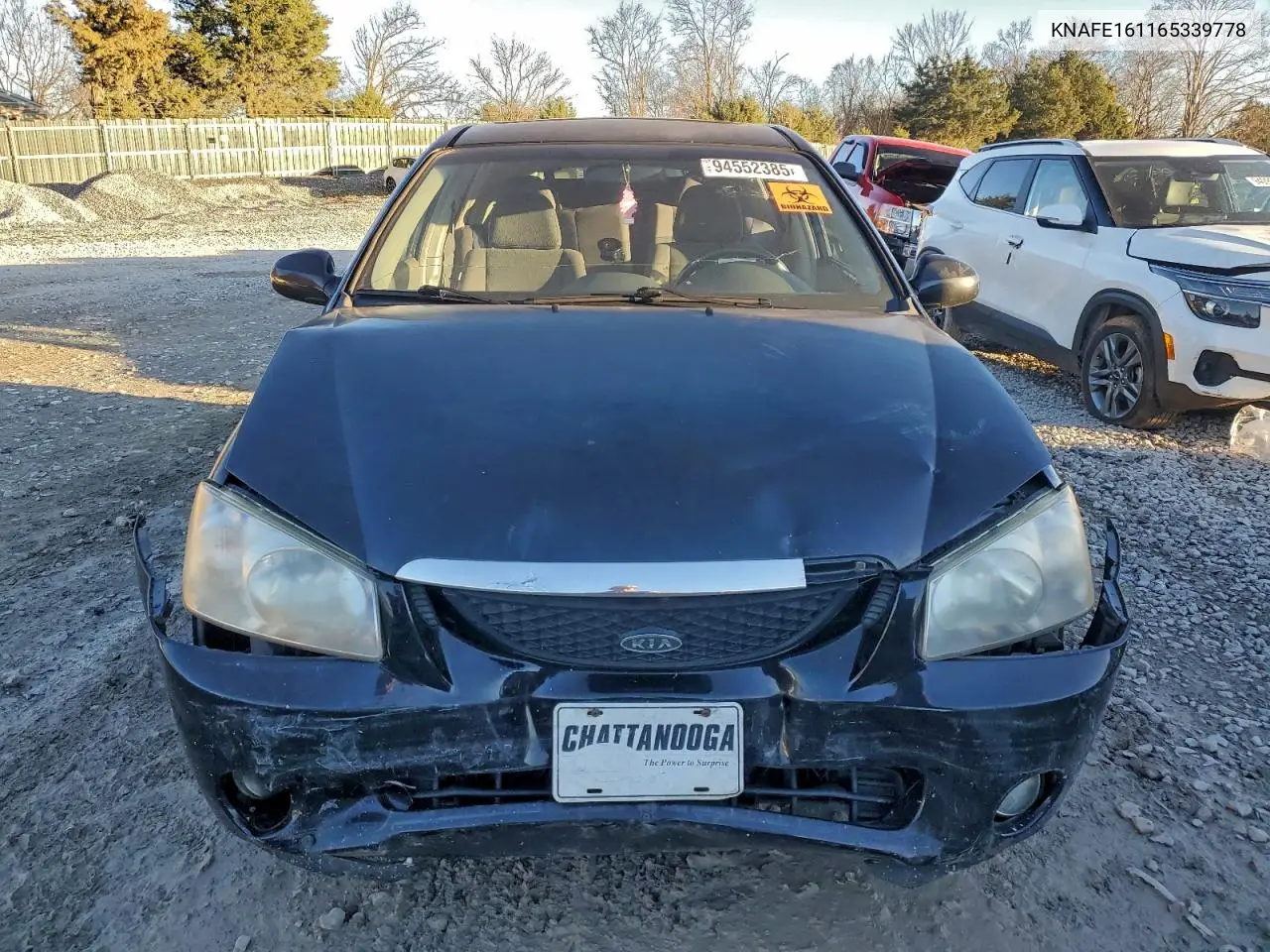 2006 Kia Spectra5 VIN: KNAFE161165339778 Lot: 94552385