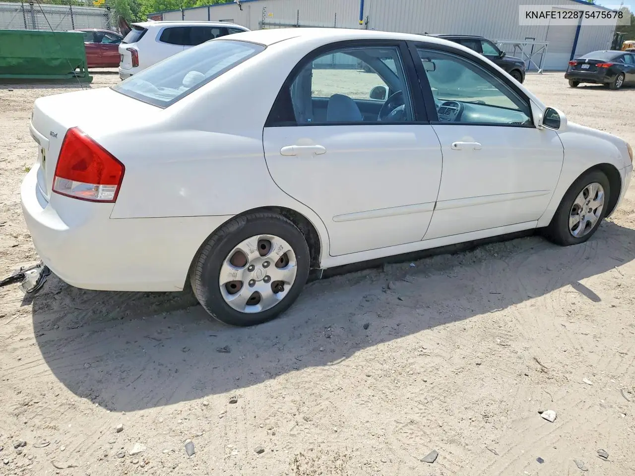 2007 Kia Spectra VIN: KNAFE122875475678 Lot: 50059396