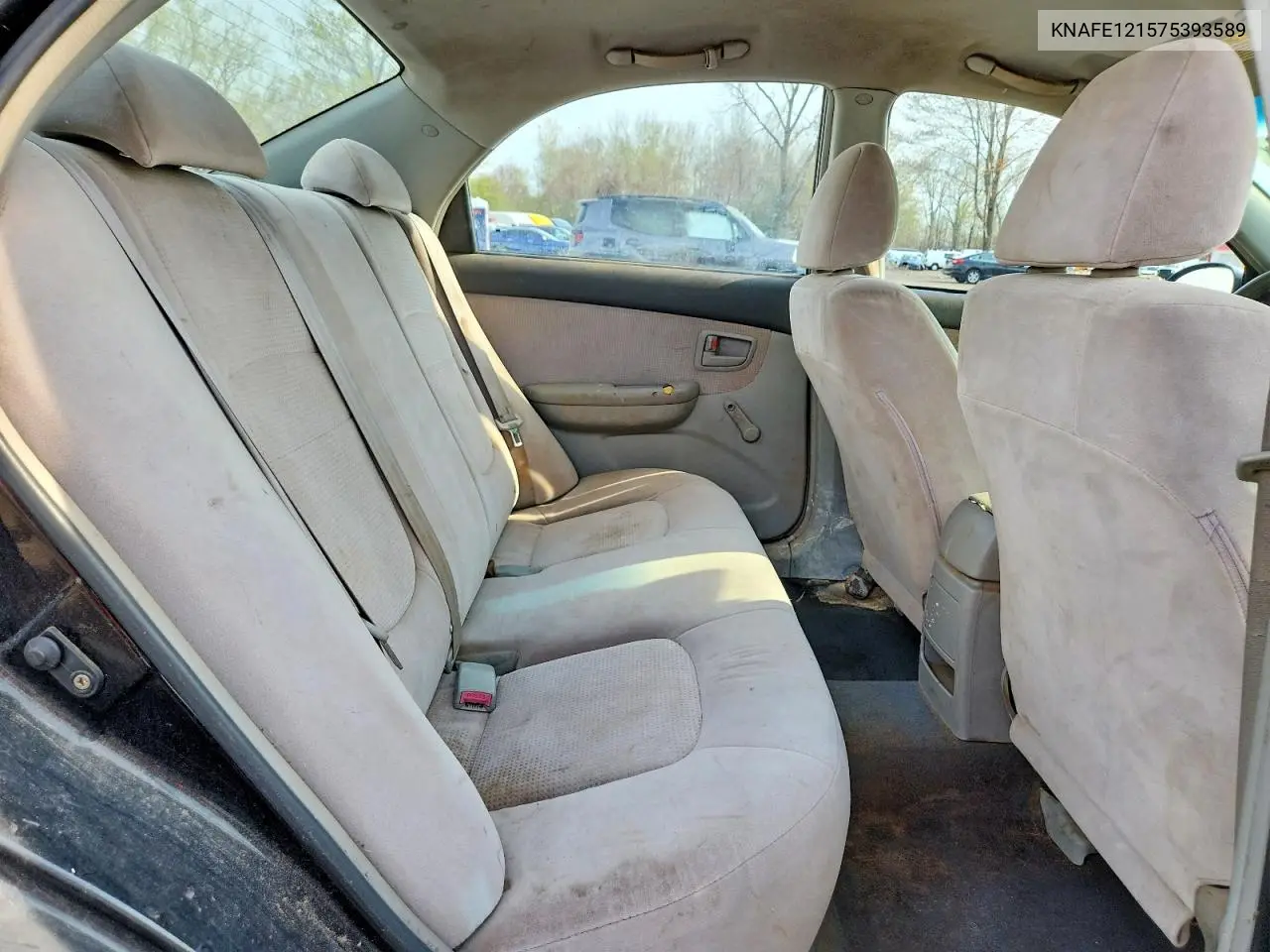 2007 Kia Spectra Lx VIN: KNAFE121575393589 Lot: 50302566