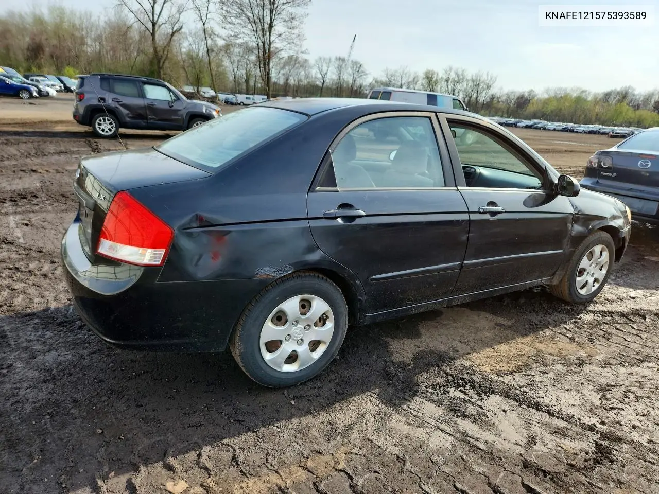 2007 Kia Spectra Lx VIN: KNAFE121575393589 Lot: 50302566