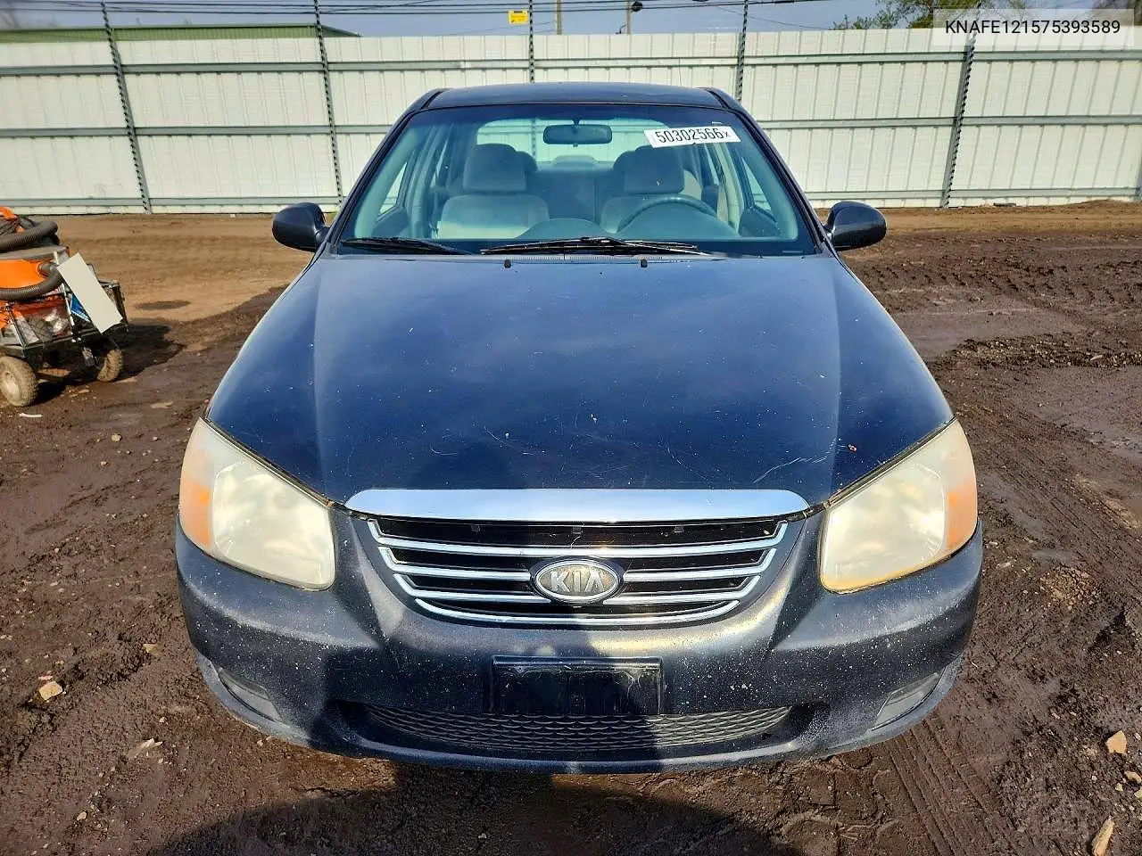 2007 Kia Spectra Lx VIN: KNAFE121575393589 Lot: 50302566