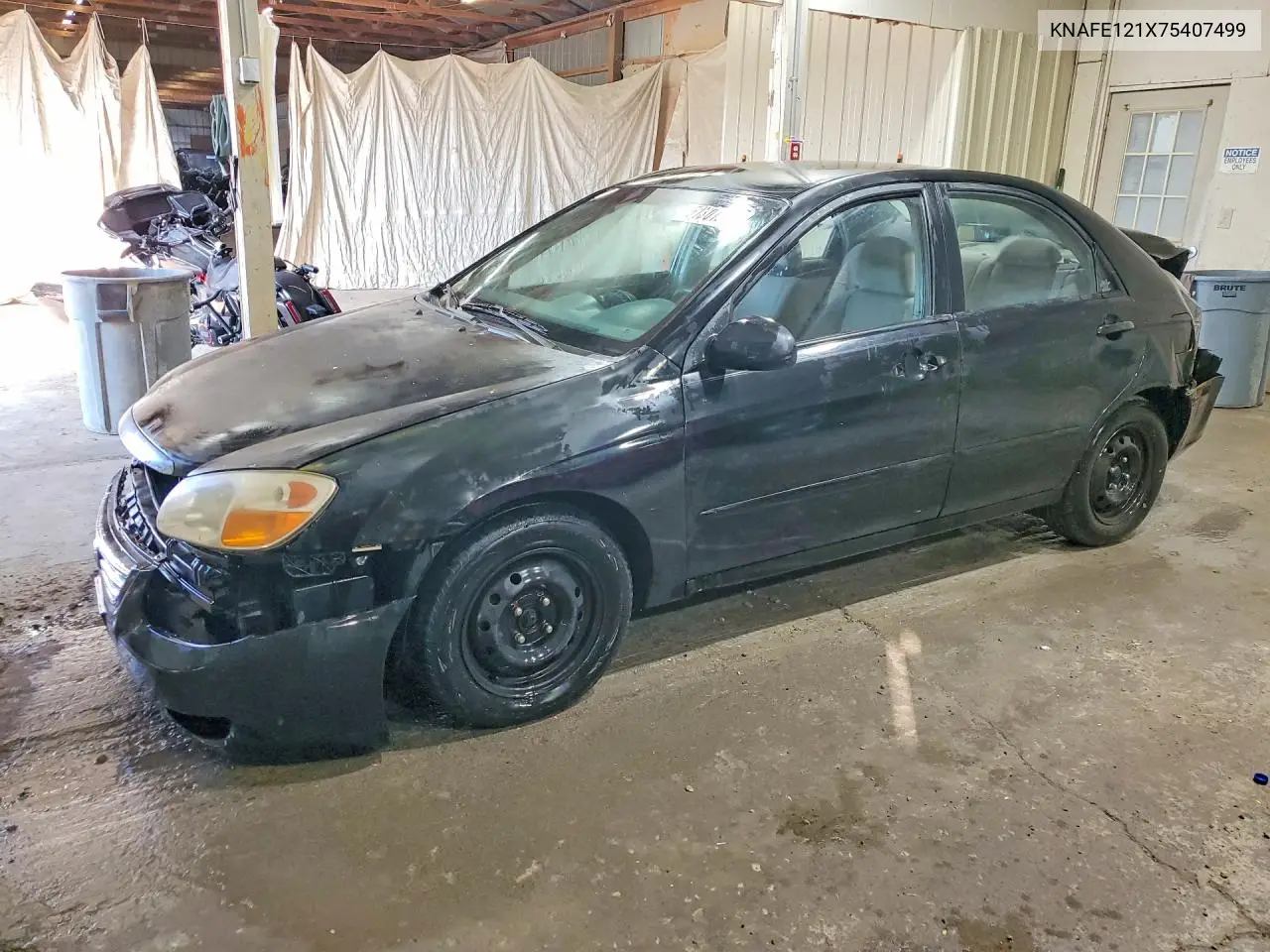 2007 Kia Spectra Lx VIN: KNAFE121X75407499 Lot: 51301956