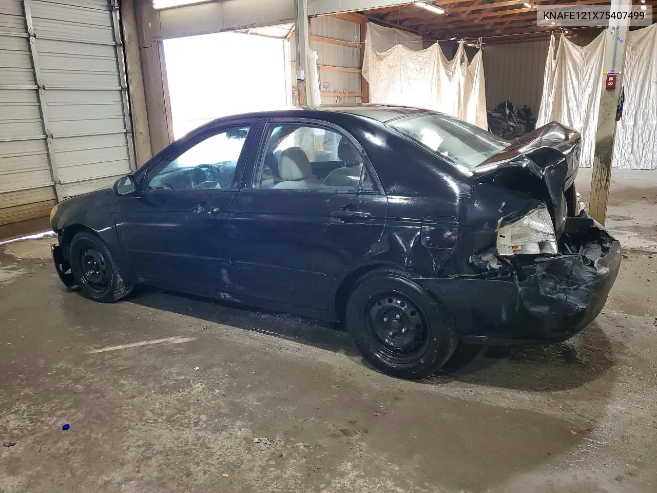 2007 Kia Spectra Lx VIN: KNAFE121X75407499 Lot: 51301956