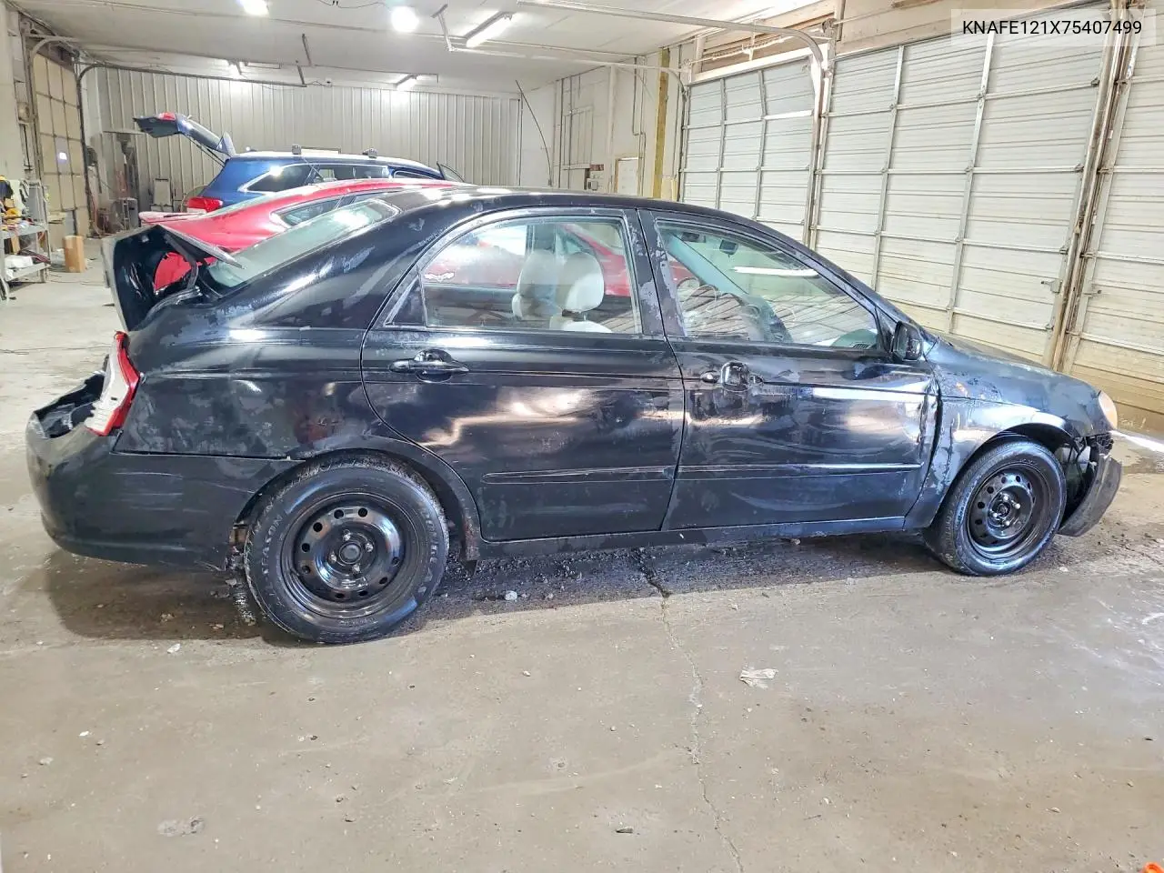 2007 Kia Spectra Lx VIN: KNAFE121X75407499 Lot: 51301956