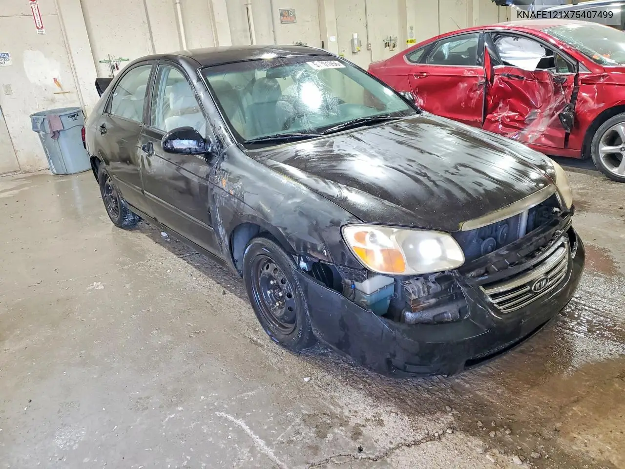 2007 Kia Spectra Lx VIN: KNAFE121X75407499 Lot: 51301956