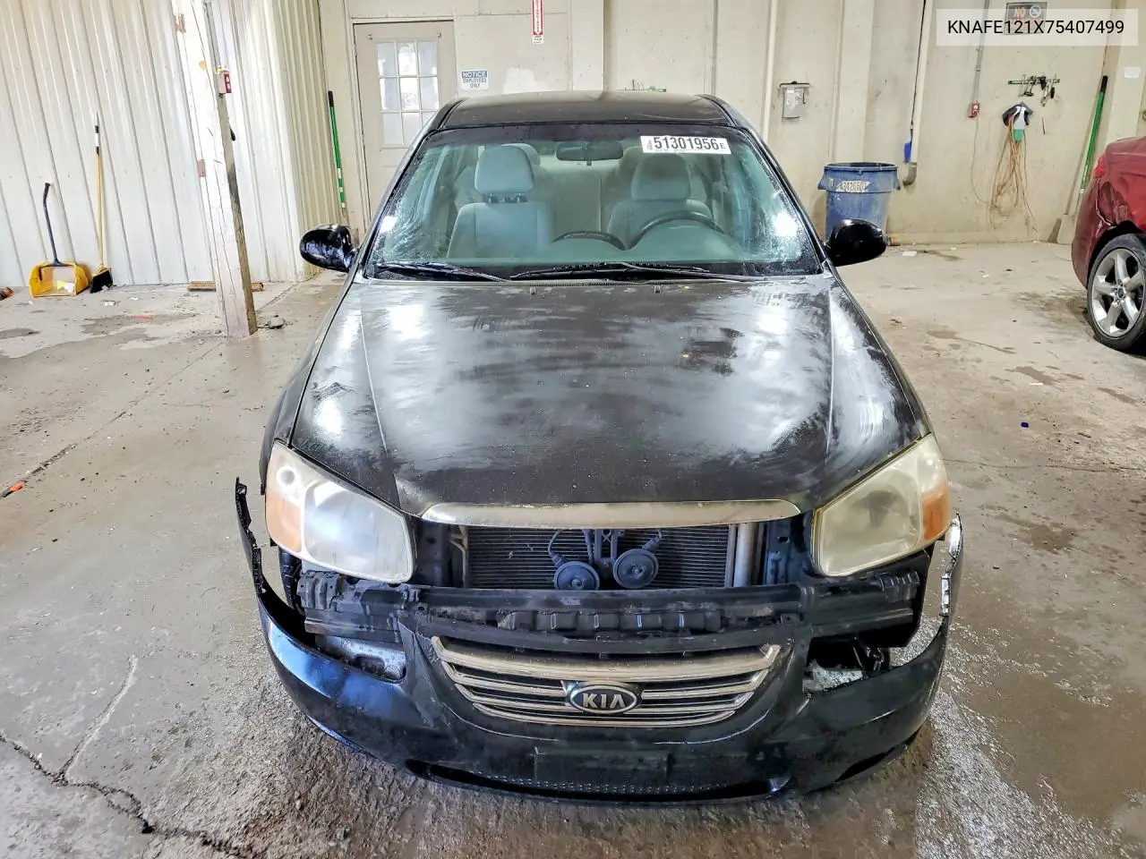 2007 Kia Spectra Lx VIN: KNAFE121X75407499 Lot: 51301956