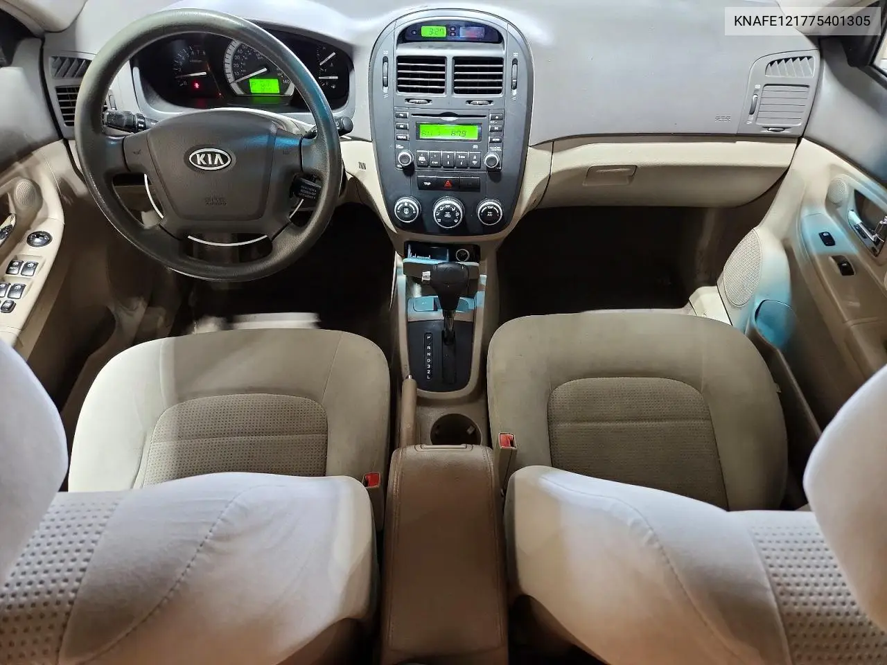 2007 Kia Spectra Lx VIN: KNAFE121775401305 Lot: 51779686