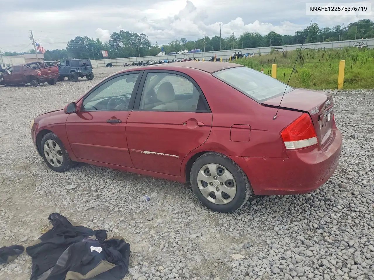 2007 Kia Spectra Lx VIN: KNAFE122575376719 Lot: 55578836