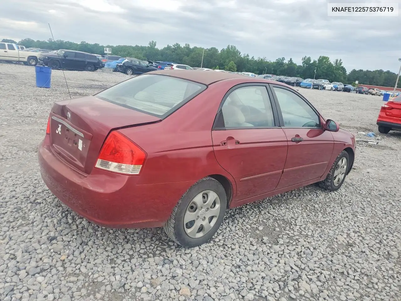 2007 Kia Spectra Lx VIN: KNAFE122575376719 Lot: 55578836