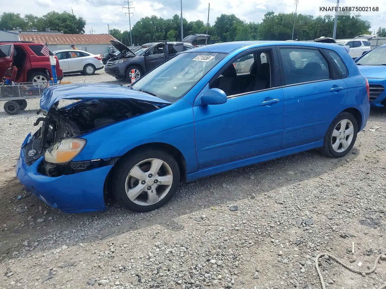 2007 Kia Spectra5 Sx VIN: KNAFE161875002168 Lot: 57218056