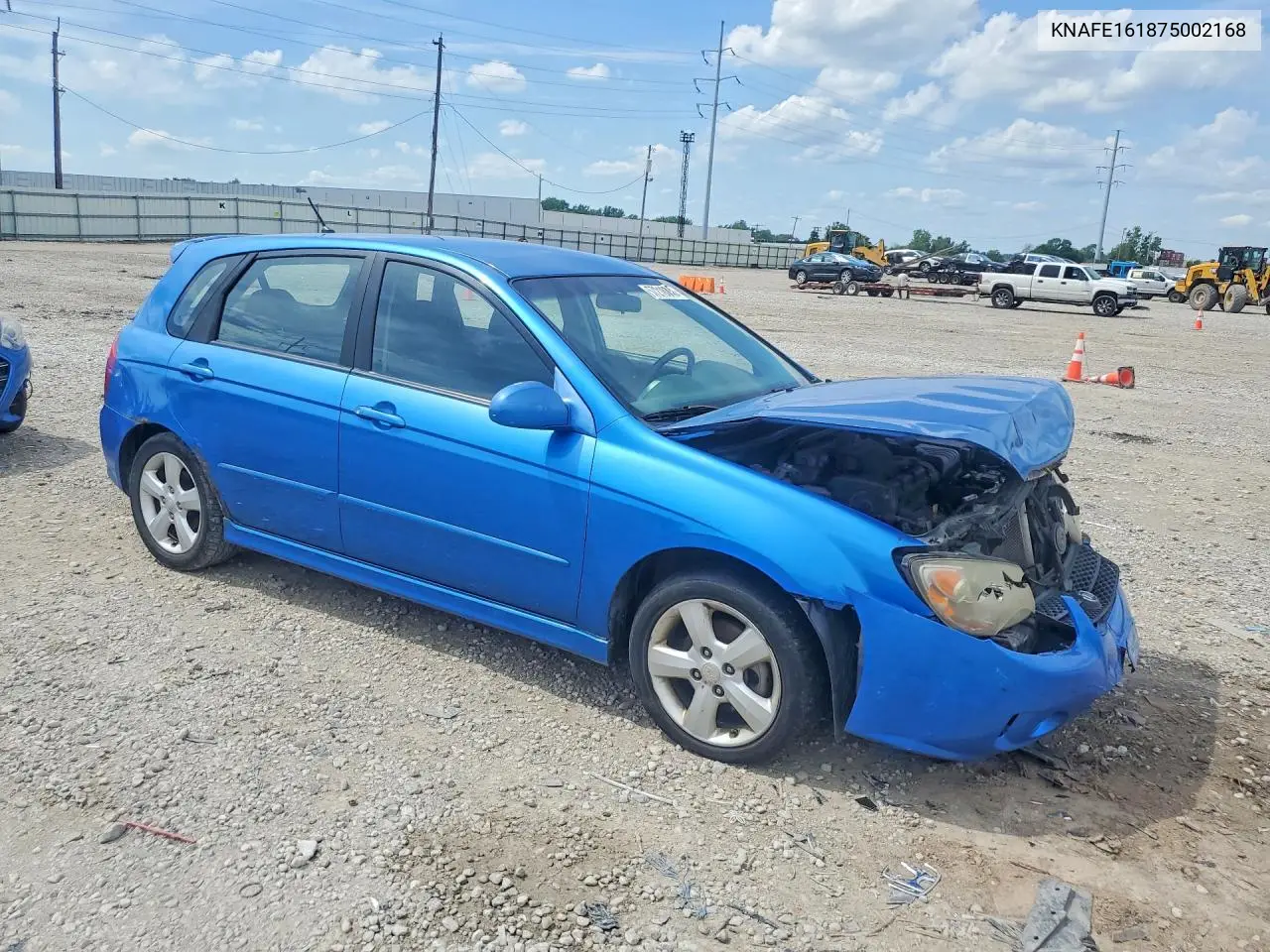 2007 Kia Spectra5 Sx VIN: KNAFE161875002168 Lot: 57218056