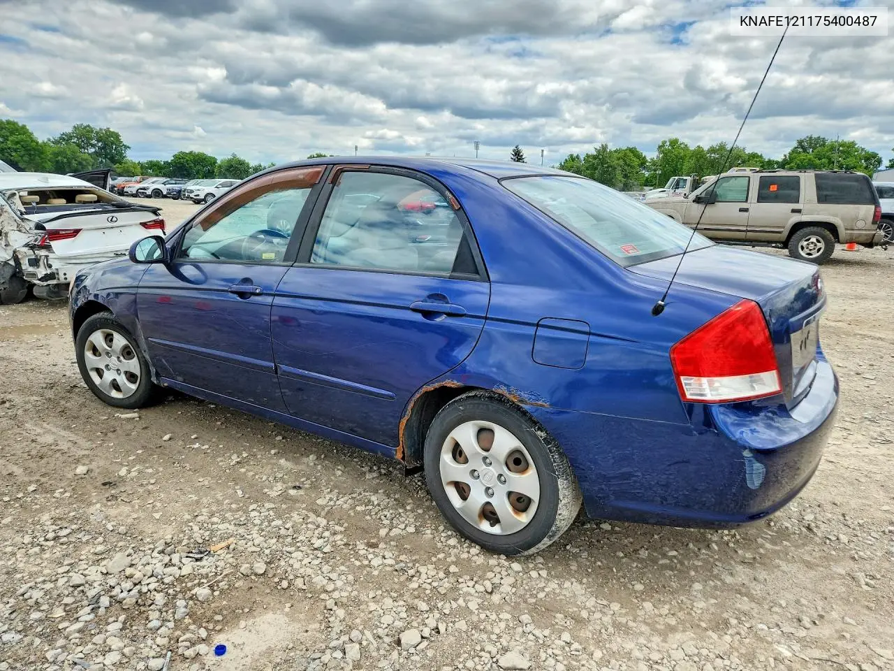 2007 Kia Spectra Lx VIN: KNAFE121175400487 Lot: 57516176