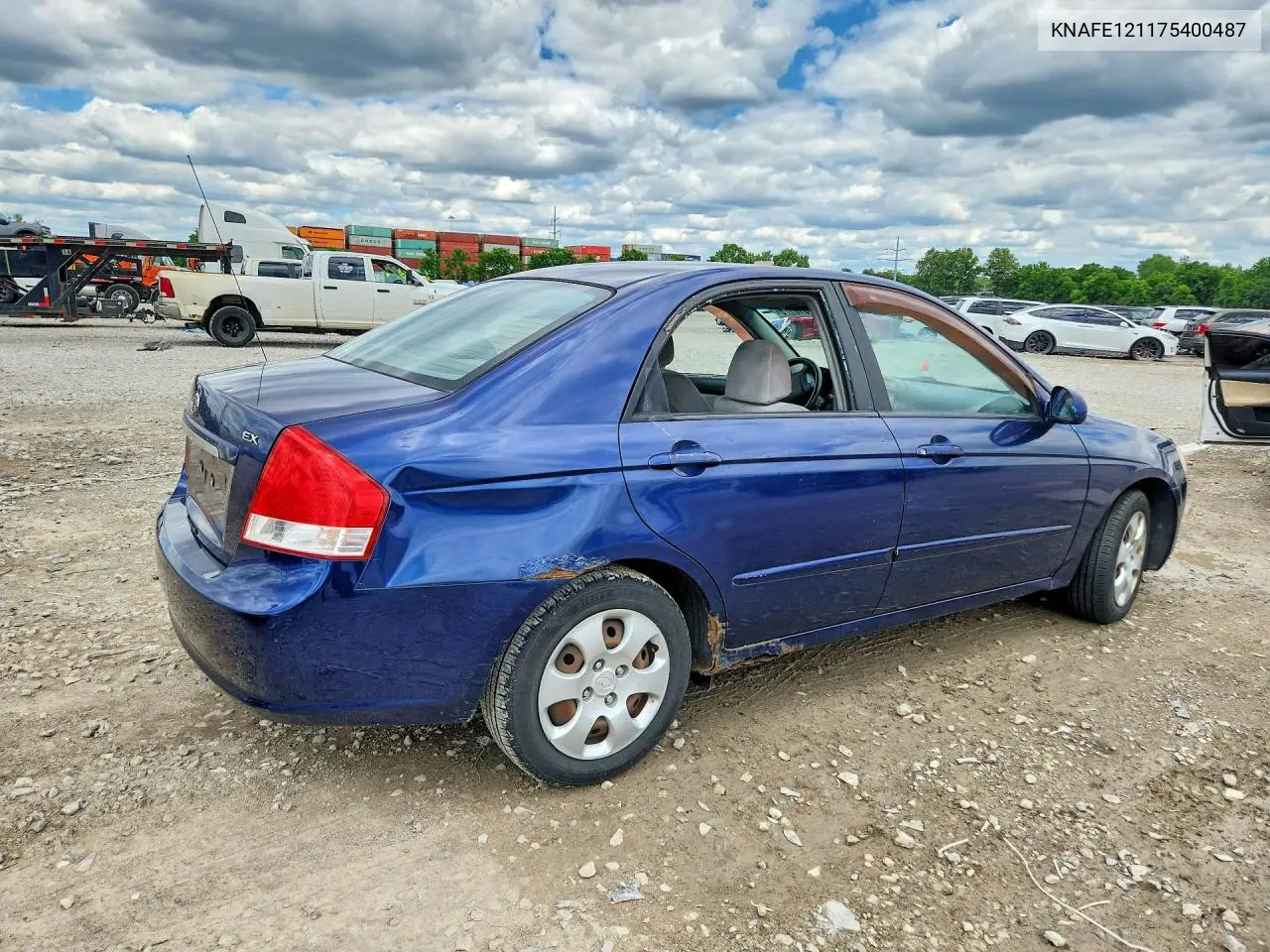 2007 Kia Spectra Lx VIN: KNAFE121175400487 Lot: 57516176