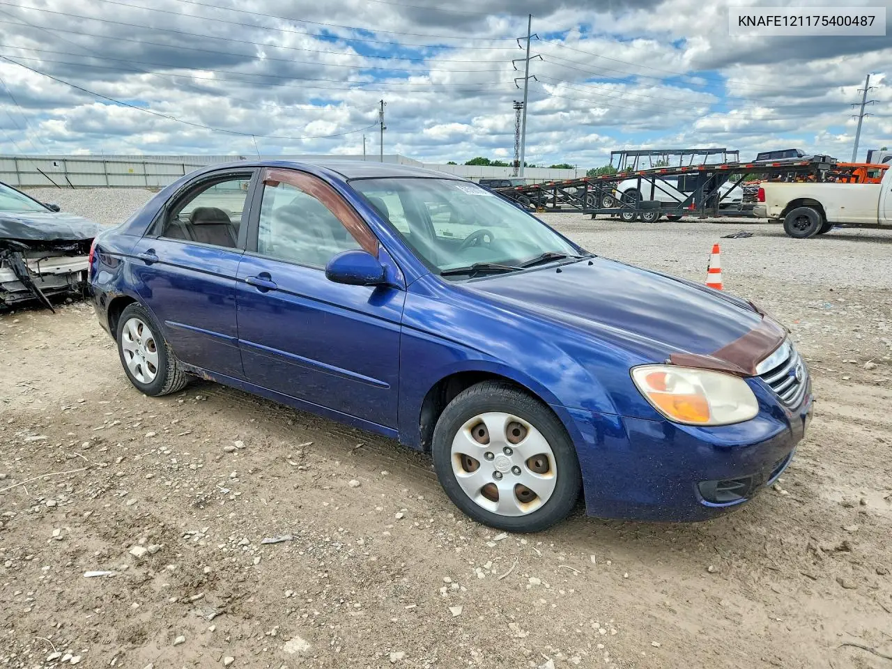 2007 Kia Spectra Lx VIN: KNAFE121175400487 Lot: 57516176
