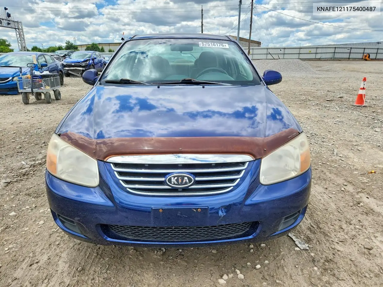 2007 Kia Spectra Lx VIN: KNAFE121175400487 Lot: 57516176