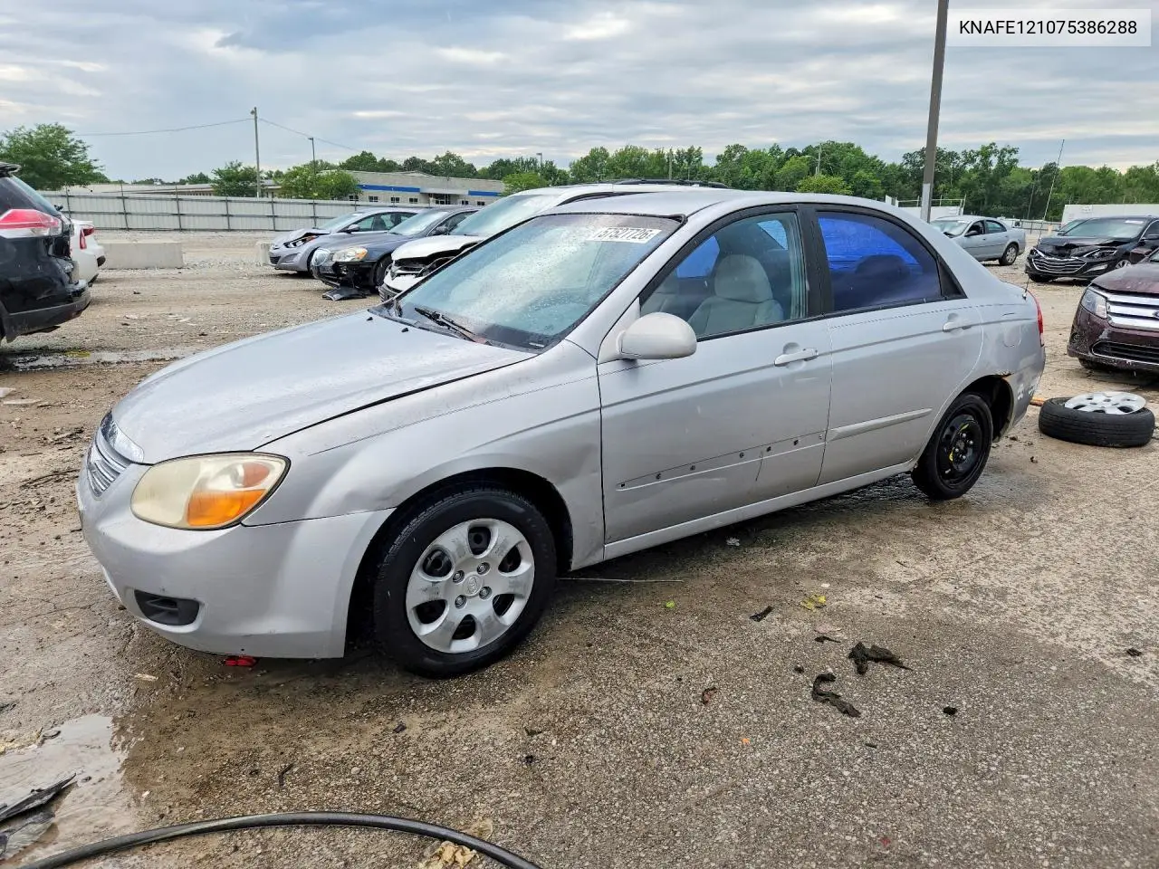2007 Kia Spectra Lx VIN: KNAFE121075386288 Lot: 57527726