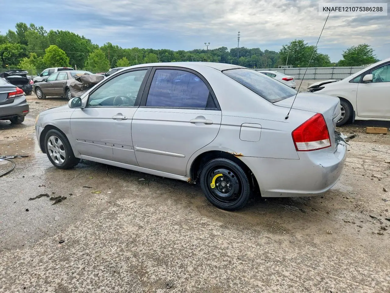 2007 Kia Spectra Lx VIN: KNAFE121075386288 Lot: 57527726