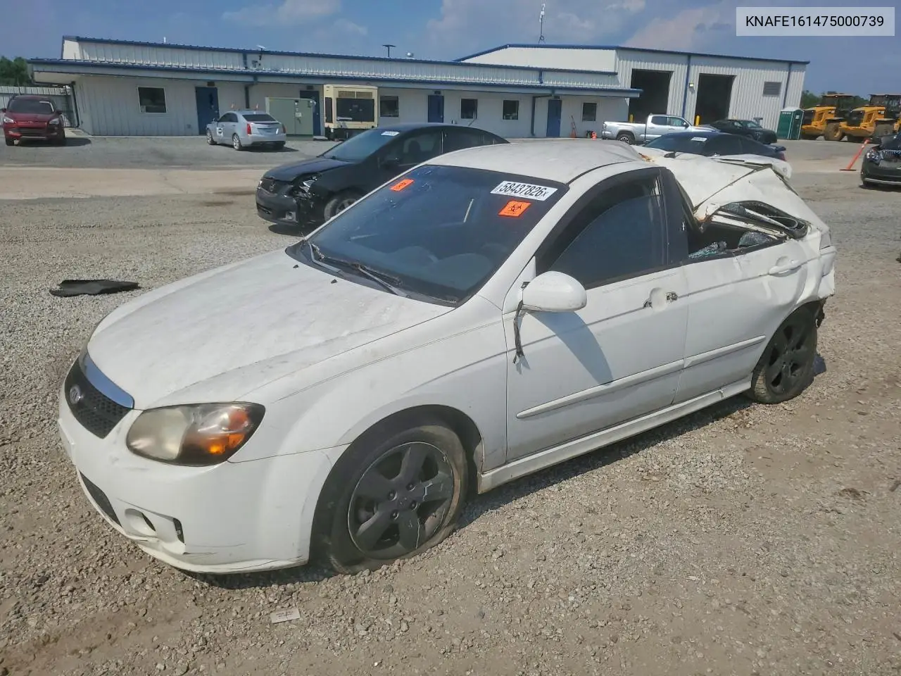 2007 Kia Spectra5 Sx VIN: KNAFE161475000739 Lot: 58437826