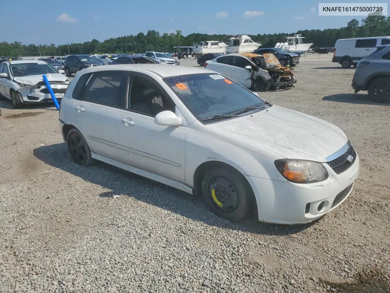 2007 Kia Spectra5 Sx VIN: KNAFE161475000739 Lot: 58437826