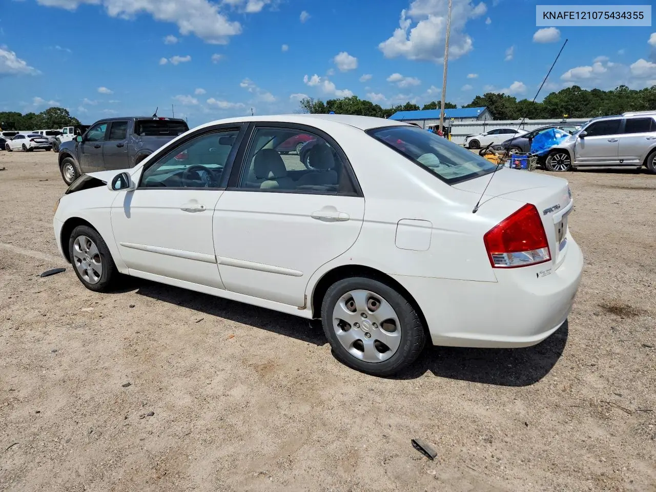 2007 Kia Spectra Lx VIN: KNAFE121075434355 Lot: 60560046
