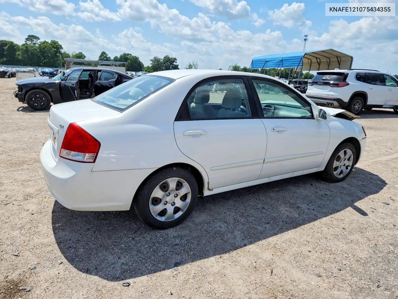 2007 Kia Spectra Lx VIN: KNAFE121075434355 Lot: 60560046