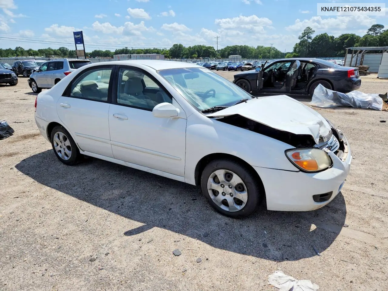 2007 Kia Spectra Lx VIN: KNAFE121075434355 Lot: 60560046