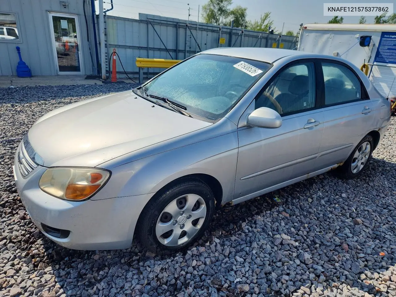 2007 Kia Spectra Lx VIN: KNAFE121575377862 Lot: 61938526