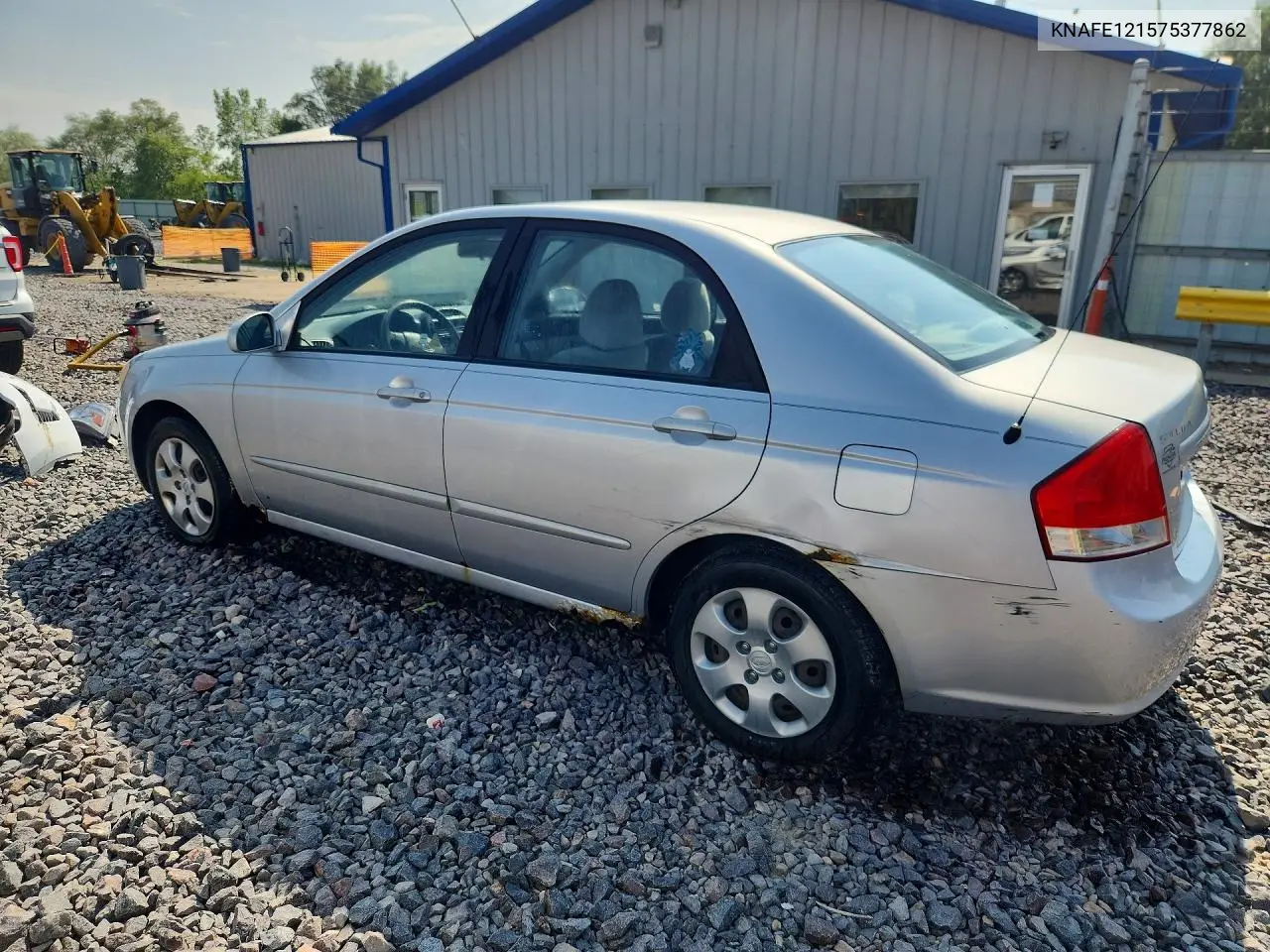 2007 Kia Spectra Lx VIN: KNAFE121575377862 Lot: 61938526