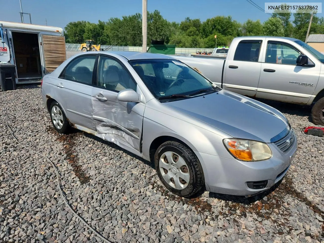 2007 Kia Spectra Lx VIN: KNAFE121575377862 Lot: 61938526