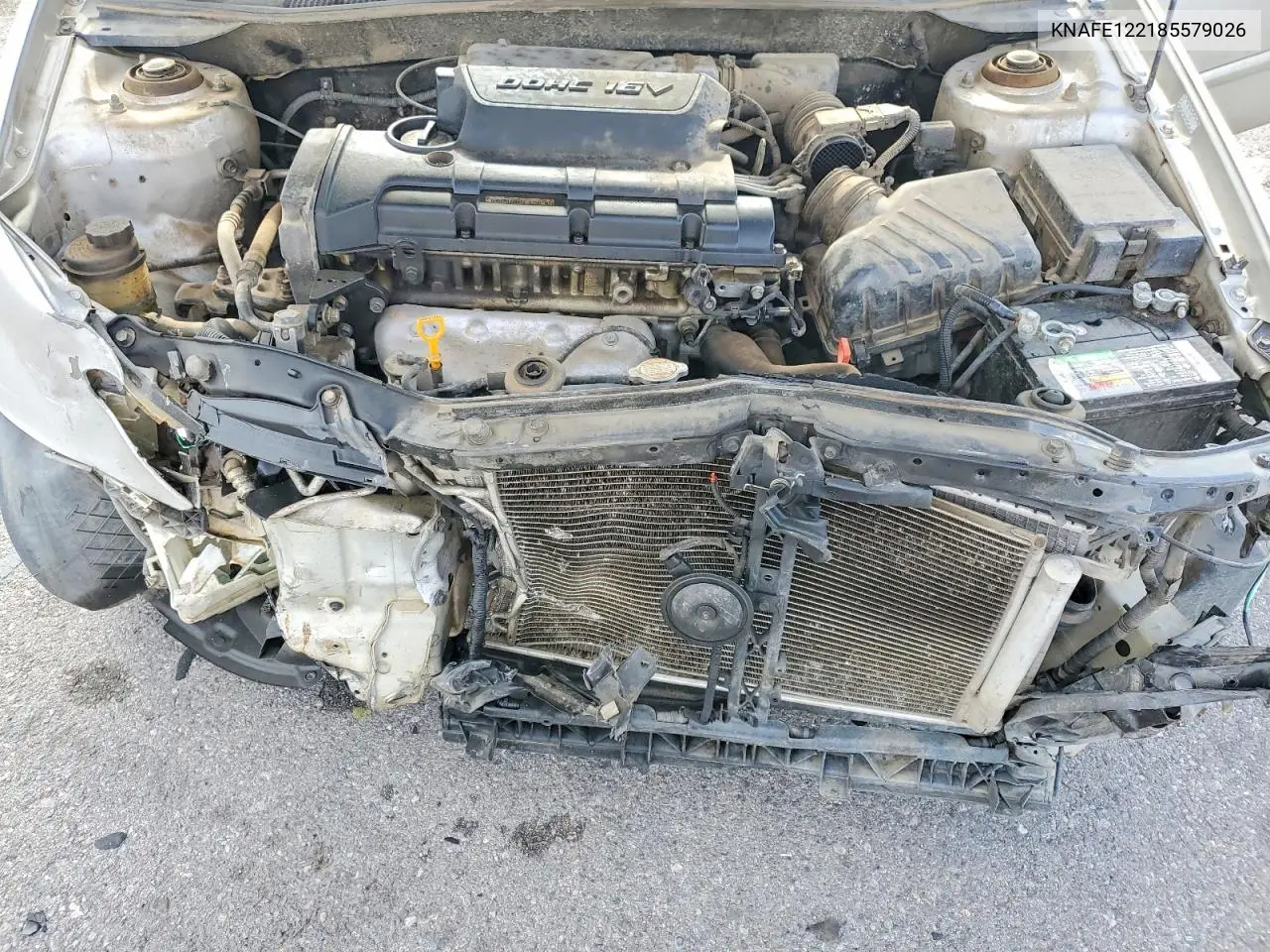 2008 Kia Spectra Ex VIN: KNAFE122185579026 Lot: 48186286