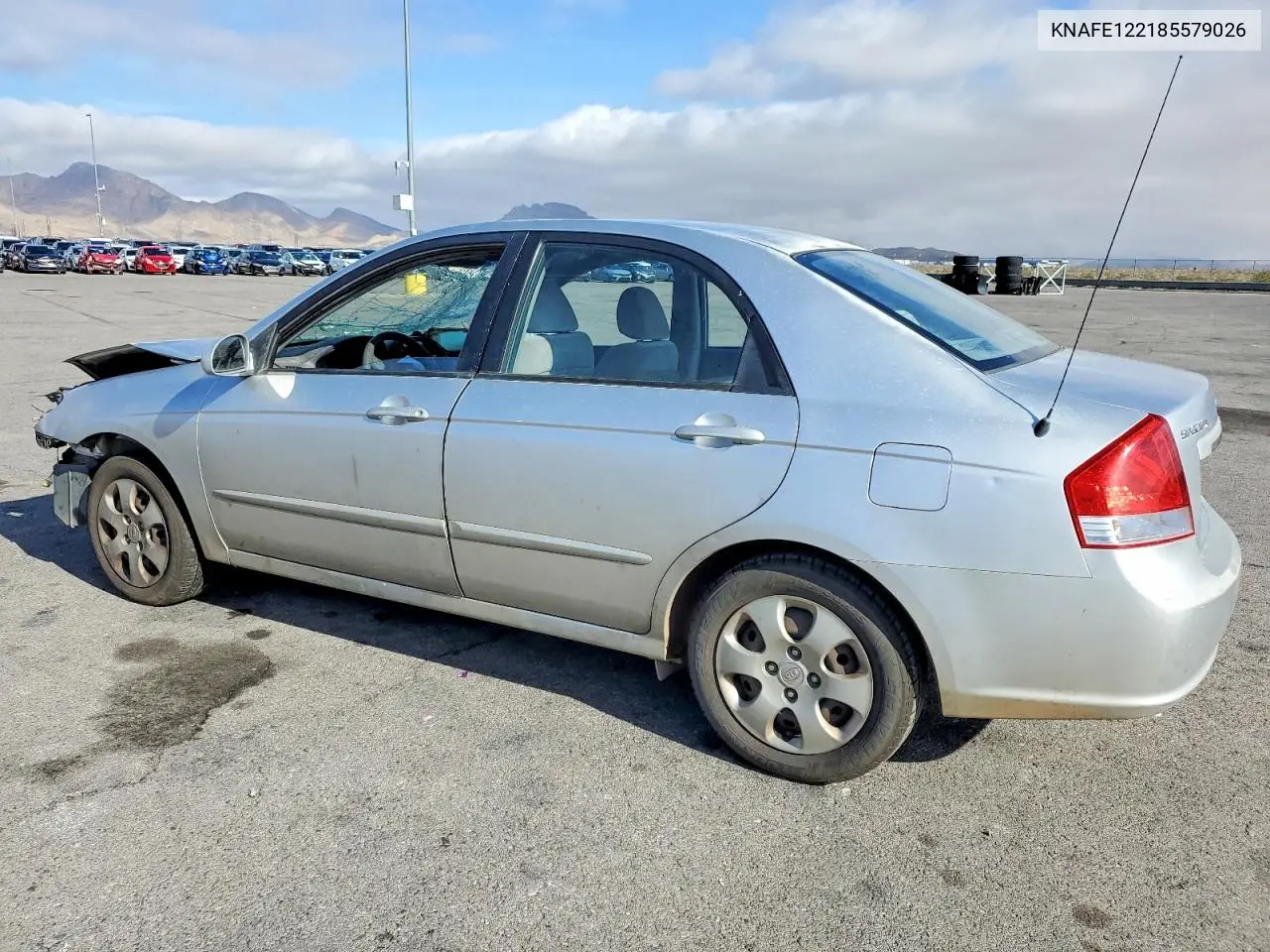 2008 Kia Spectra Ex VIN: KNAFE122185579026 Lot: 48186286
