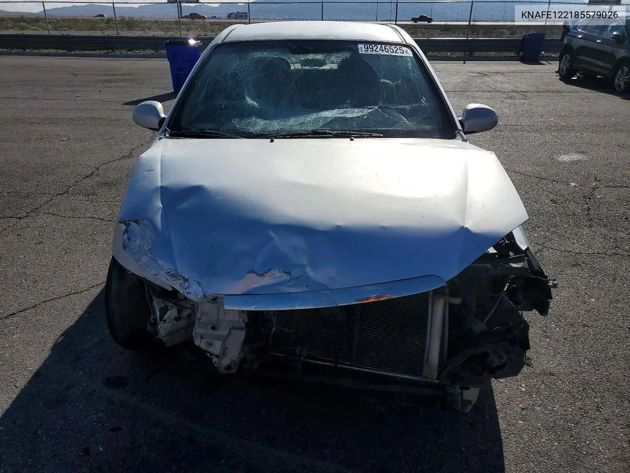 2008 Kia Spectra Ex VIN: KNAFE122185579026 Lot: 48186286