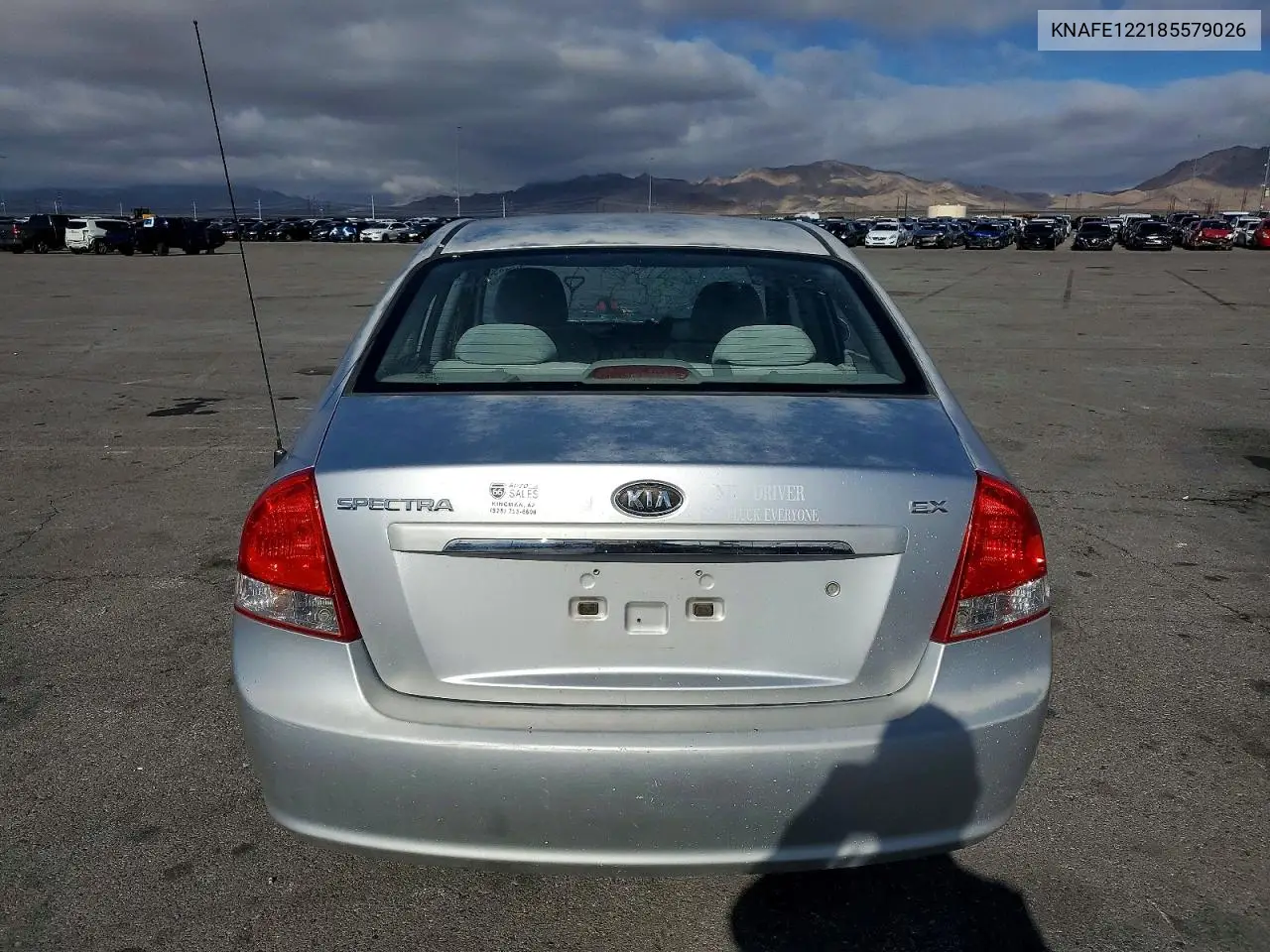 2008 Kia Spectra Ex VIN: KNAFE122185579026 Lot: 48186286