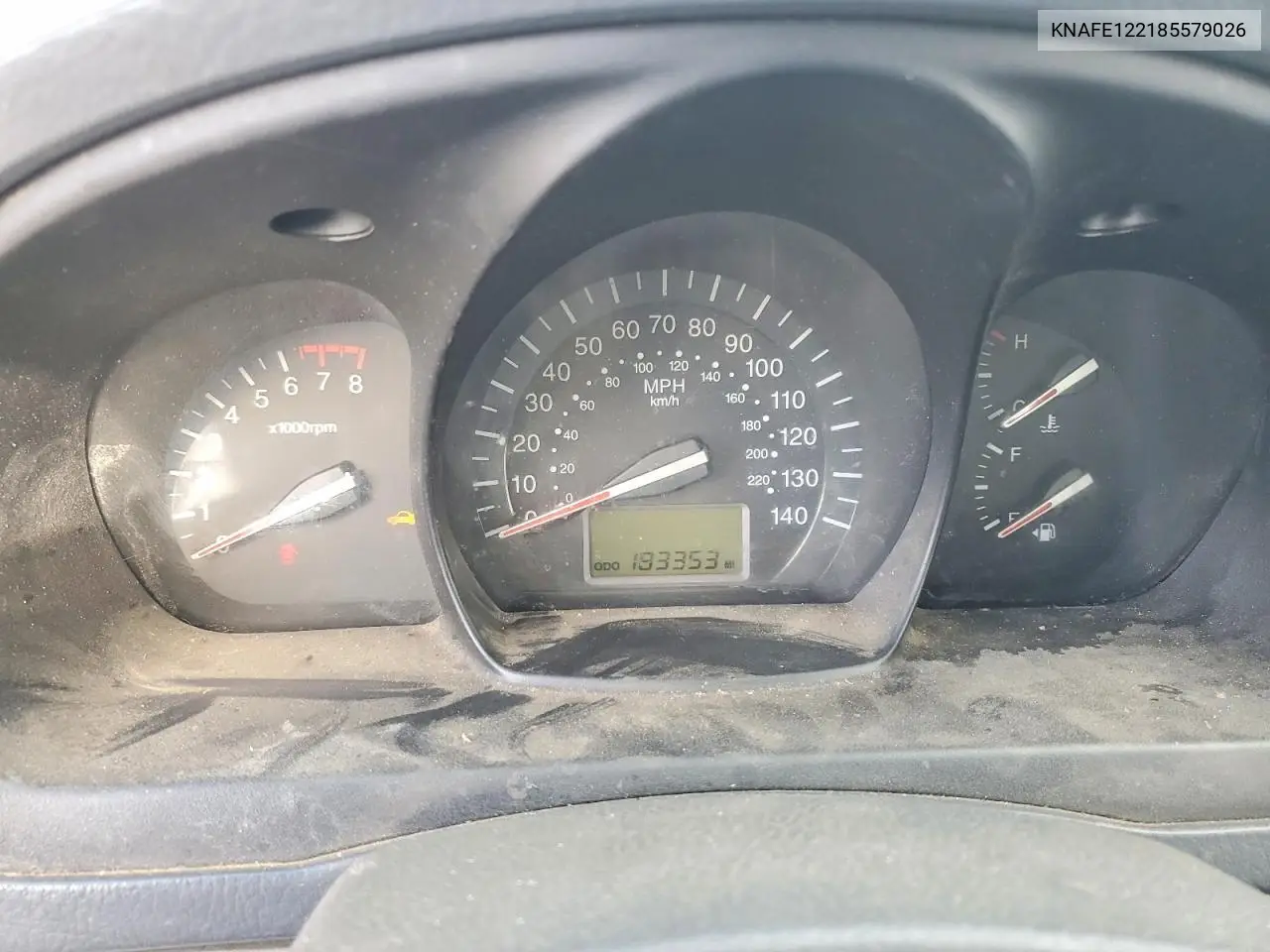 2008 Kia Spectra Ex VIN: KNAFE122185579026 Lot: 48186286
