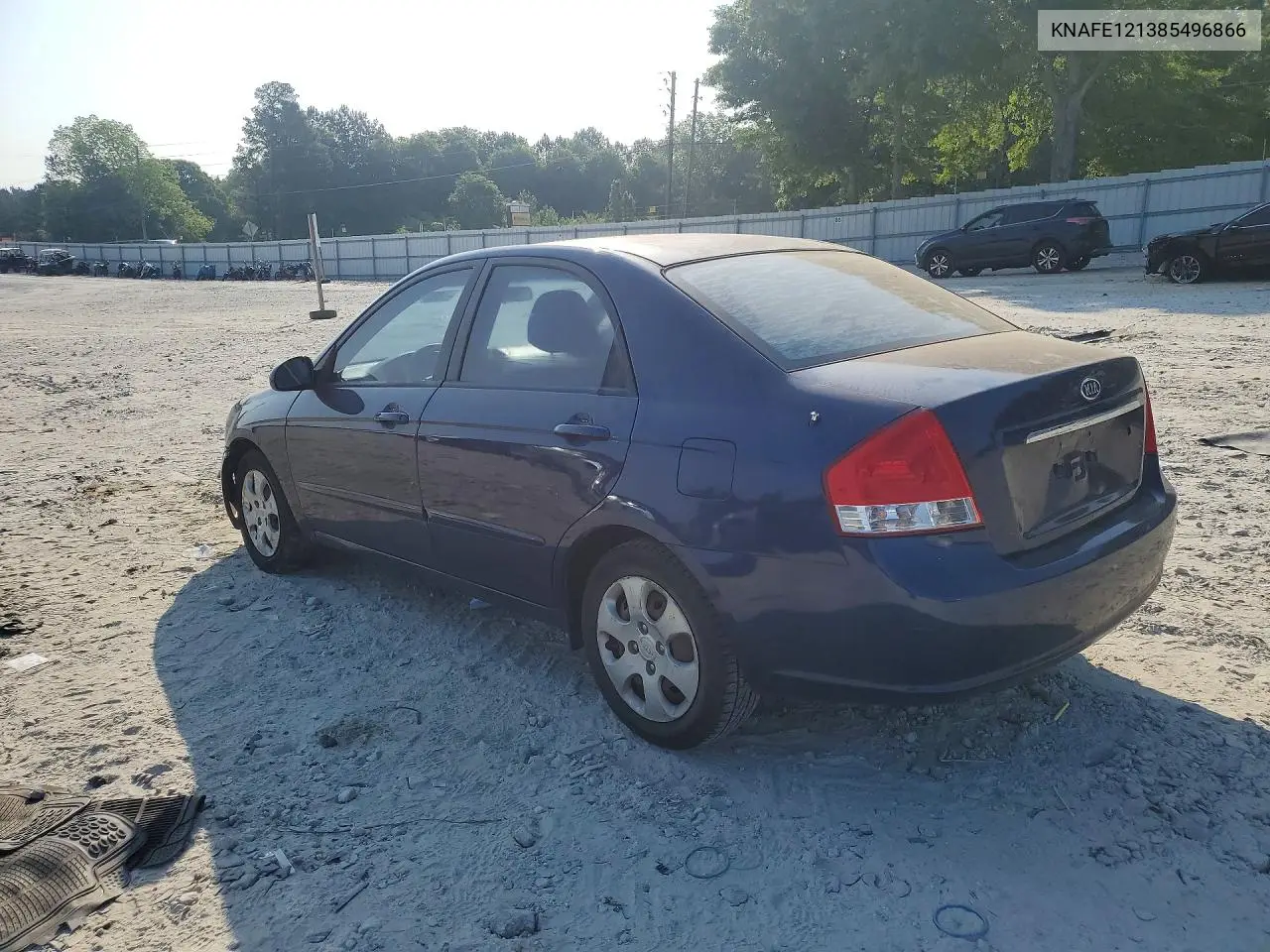 2008 Kia Spectra Ex VIN: KNAFE121385496866 Lot: 50951956