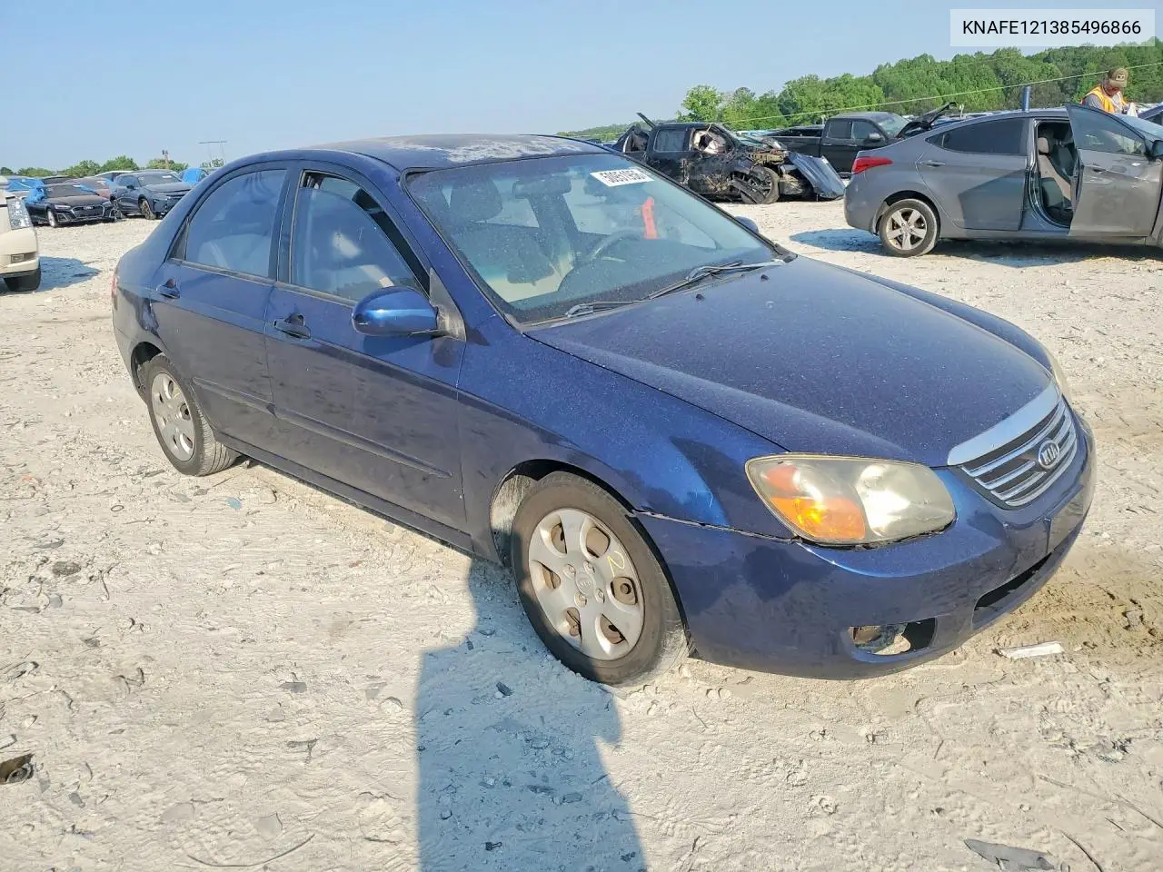 2008 Kia Spectra Ex VIN: KNAFE121385496866 Lot: 50951956