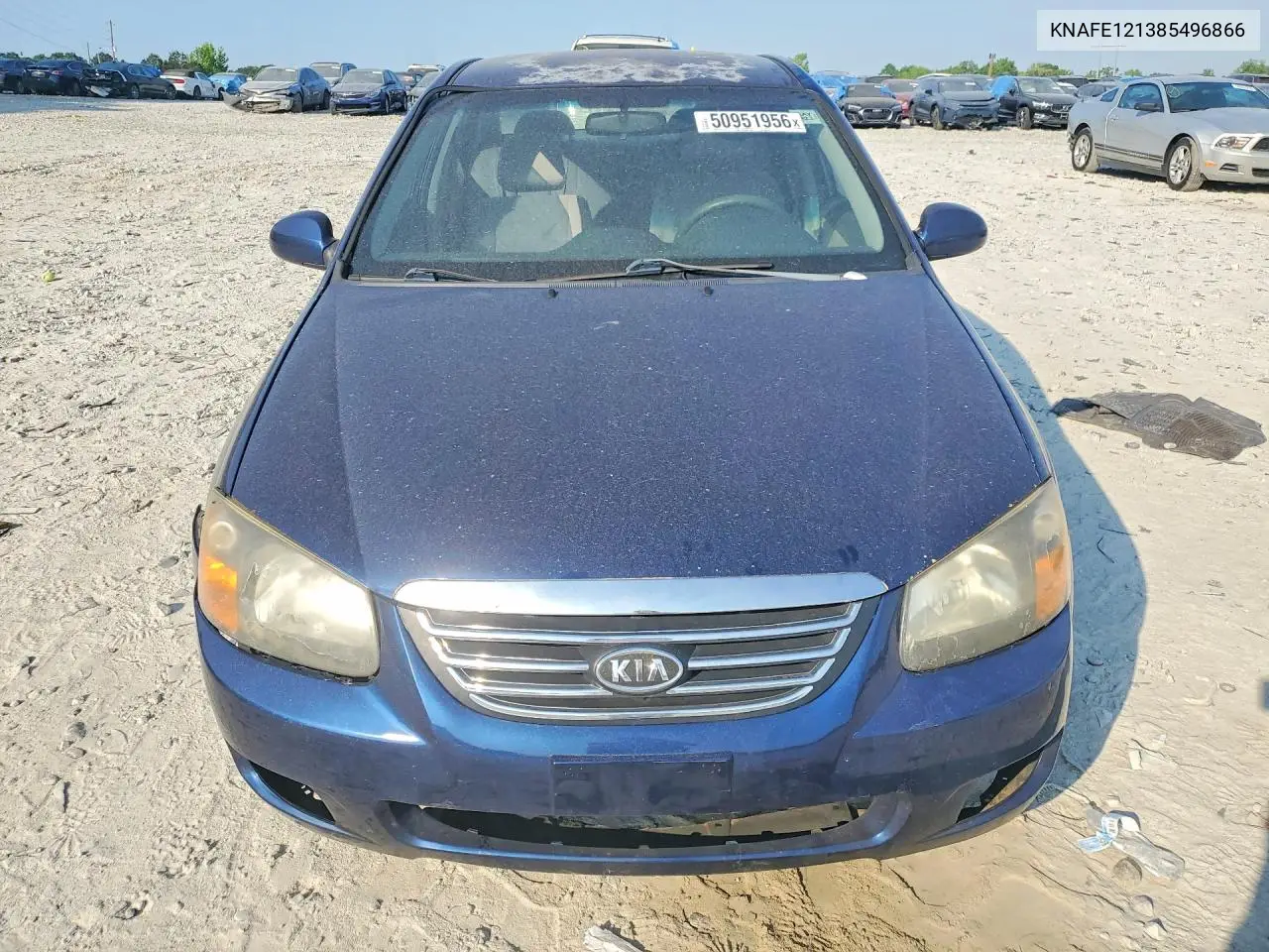 2008 Kia Spectra Ex VIN: KNAFE121385496866 Lot: 50951956