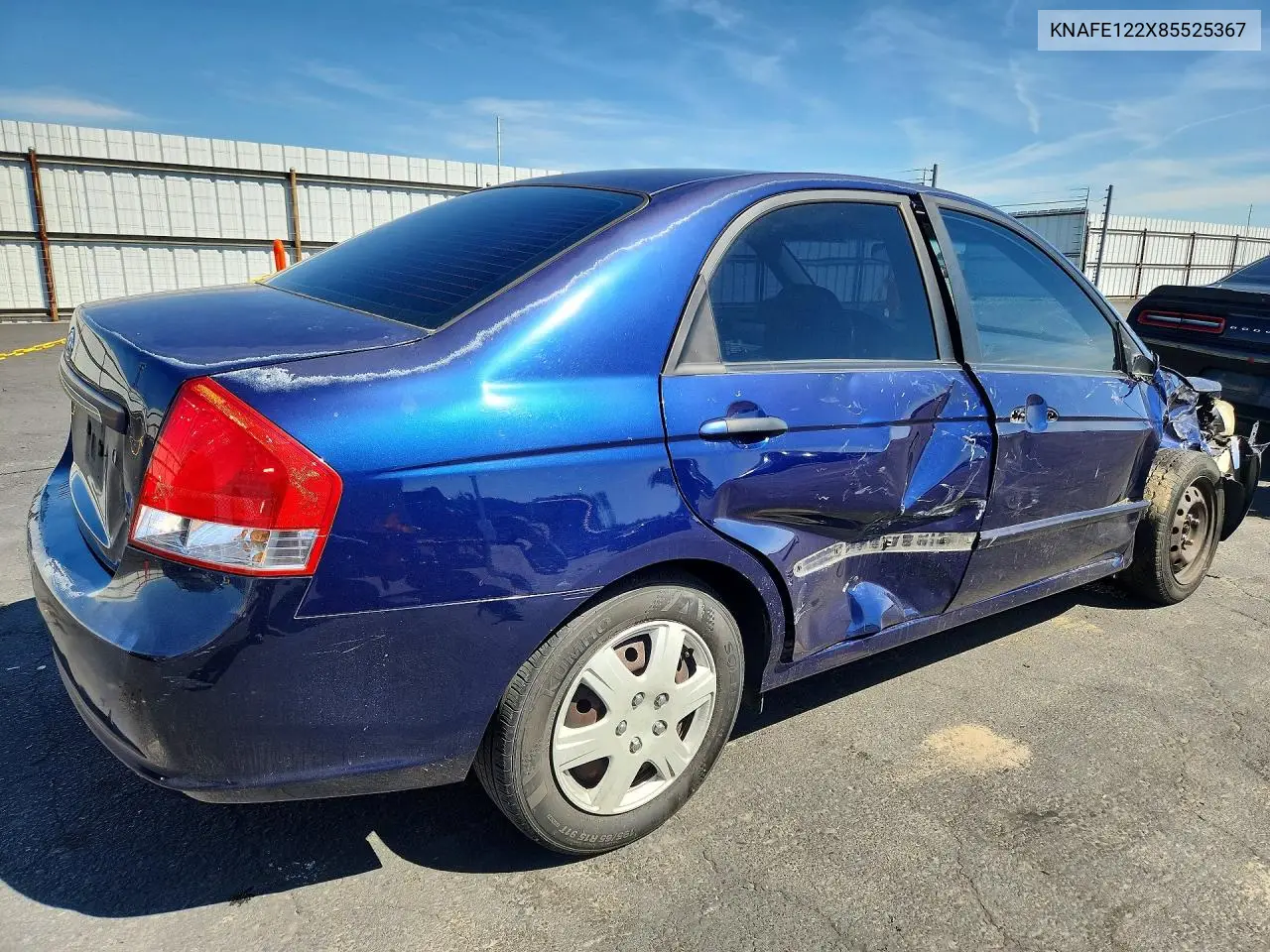 2008 Kia Spectra Lx VIN: KNAFE122X85525367 Lot: 51195476