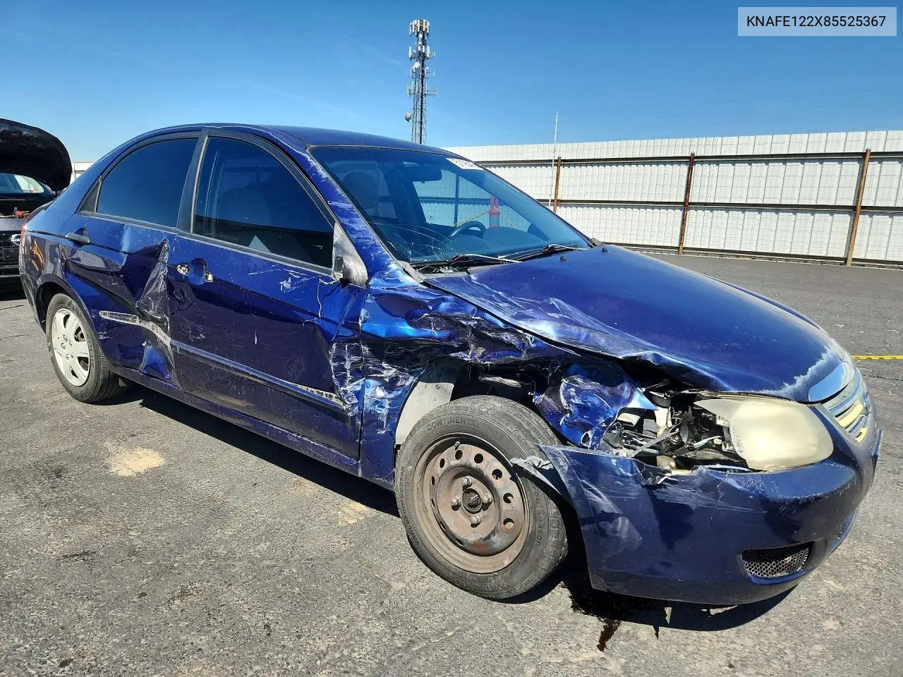 2008 Kia Spectra Lx VIN: KNAFE122X85525367 Lot: 51195476