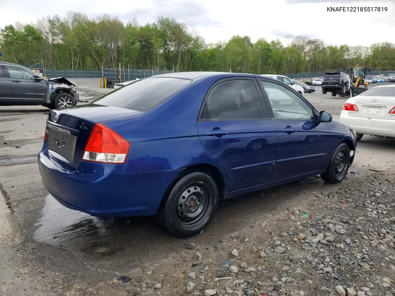 2008 Kia Spectra Lx VIN: KNAFE122185517819 Lot: 52713256