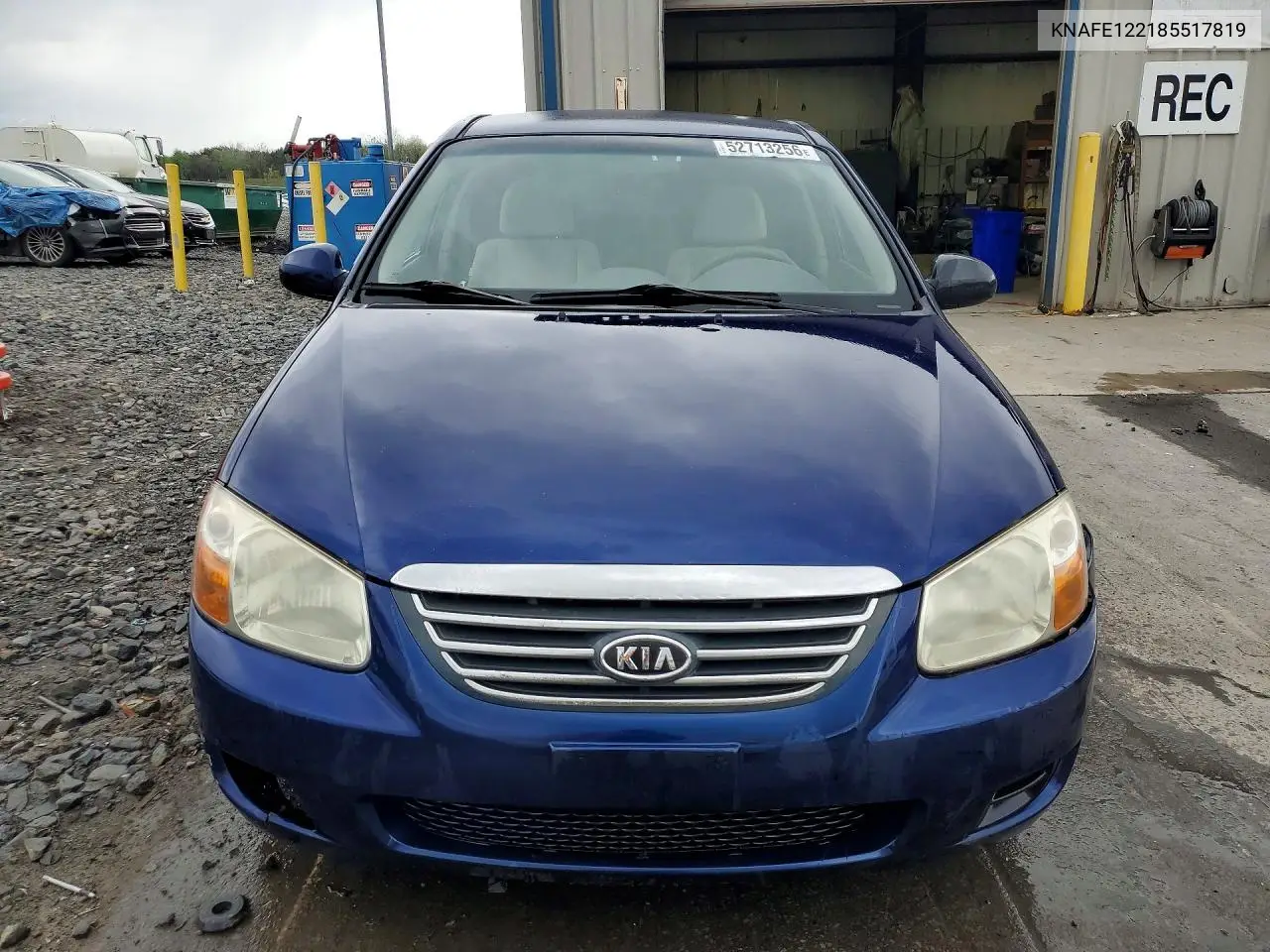 2008 Kia Spectra Lx VIN: KNAFE122185517819 Lot: 52713256