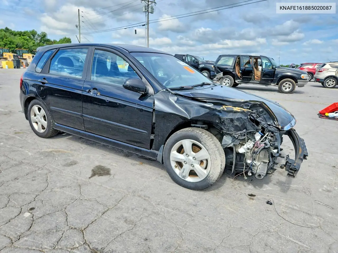 2008 Kia Spectra5 5 Sx VIN: KNAFE161885020087 Lot: 52748846